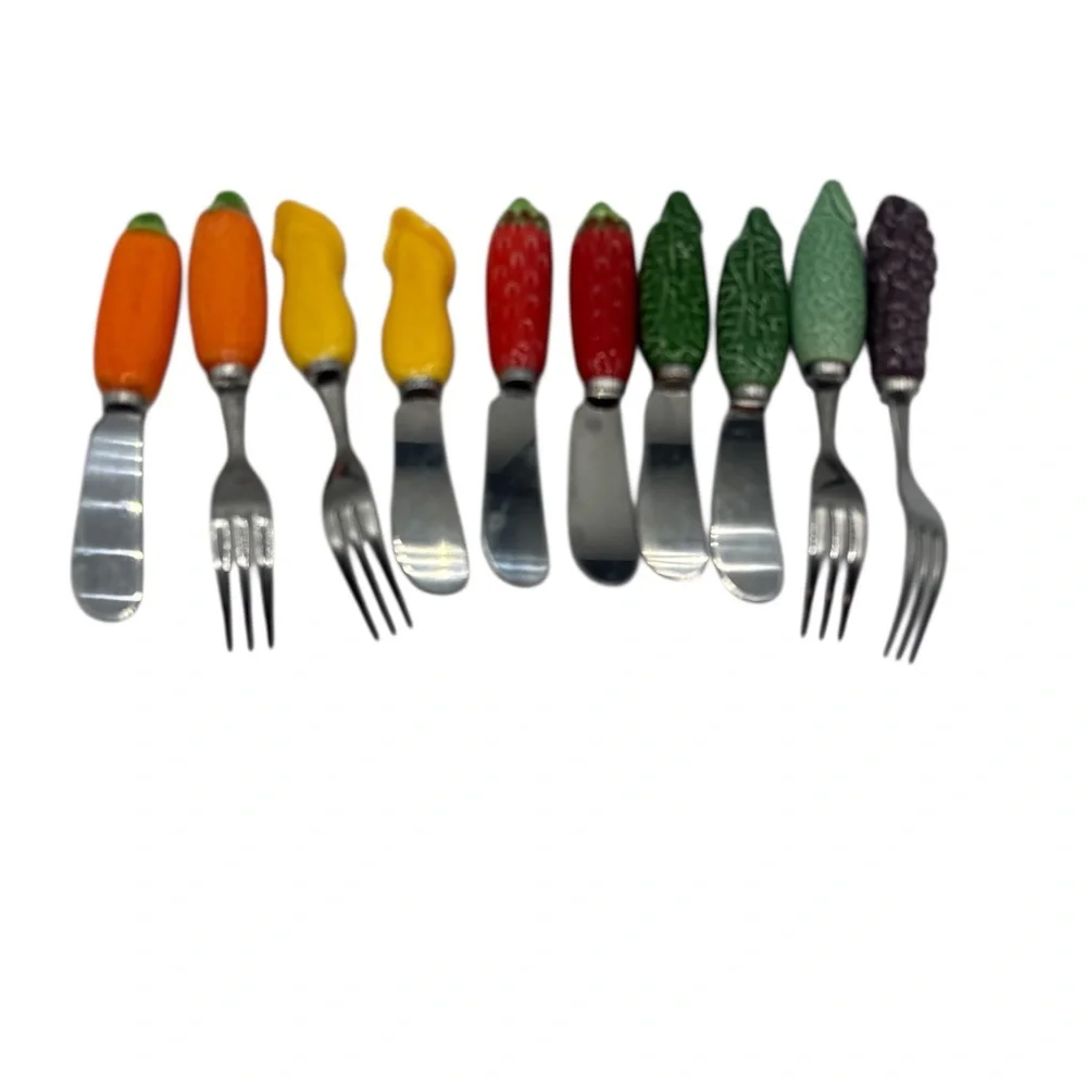 Vintage Fruit Charcuterie Utensils Stainless Steel Made in Japan Lot of 10